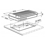 Smeg SEGR531X 30厘米 嵌入式平面燒烤爐｜附熔岩石、不銹鋼托盤